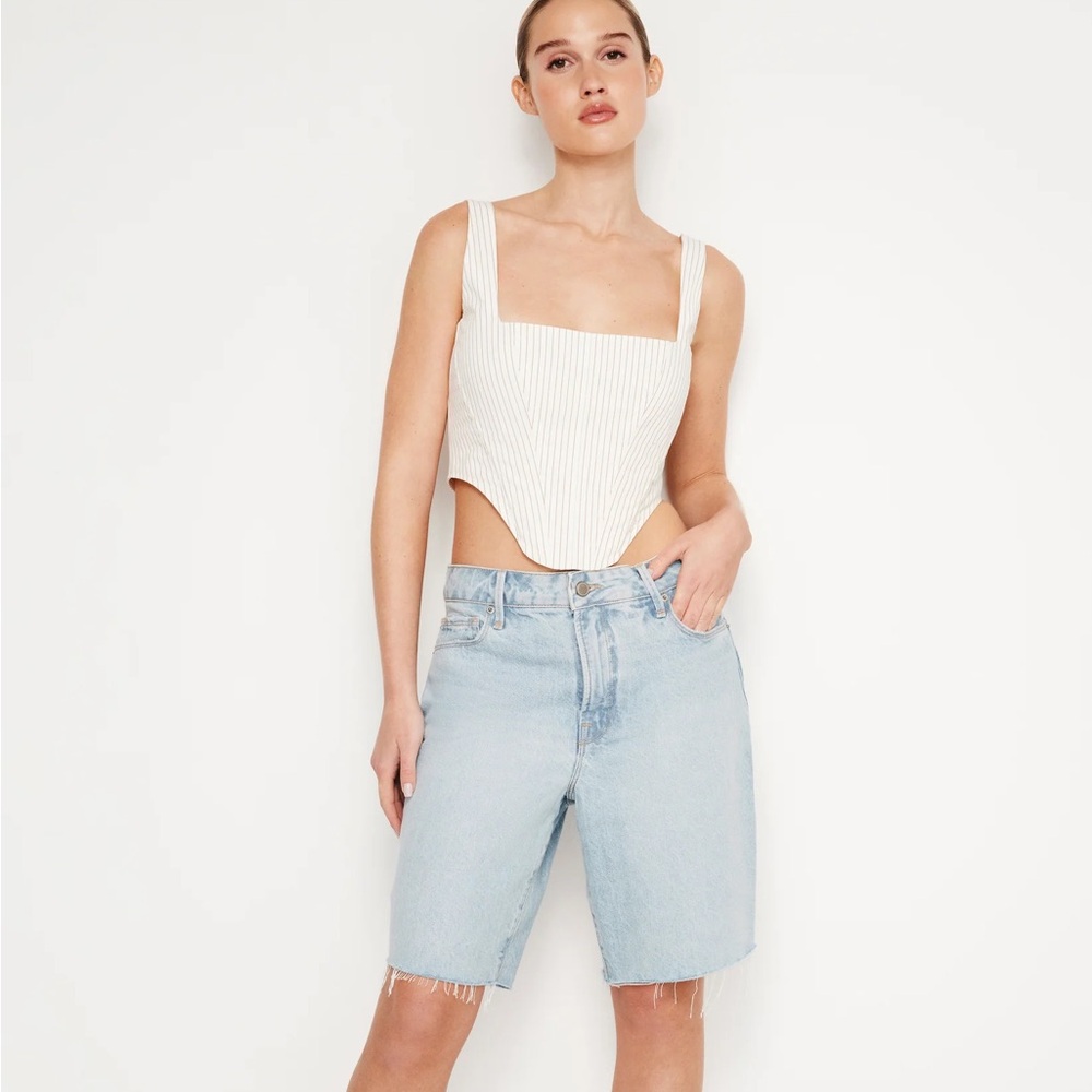 Express Bermuda light denim shorts